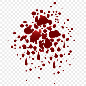 HD Red Blood Drops Splatter PNG