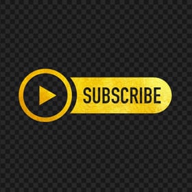 HD Youtube Gold Subscribe Button Logo PNG