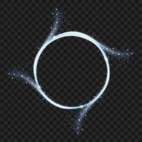 HD Blue Luminous Ring Circle Effect Transparent PNG