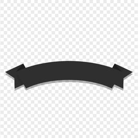 Black Graphic Ribbon Banner Transparent PNG