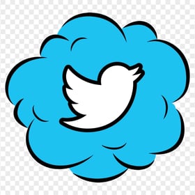 HD Twitter Vector Comic Cloud Icon PNG