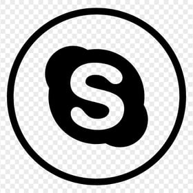 HD Round Circular Black Skype Logo Icon Transparent PNG