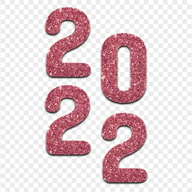 Pink Glitter 2022 Text Design HD PNG