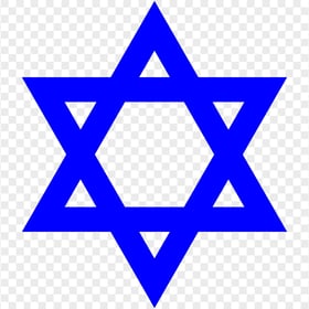 HD Blue Star of David Israel Symbol PNG