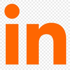 HD Orange Linkedin IN Icon Text Symbol Sign PNG