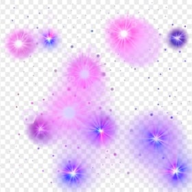 Transparent HD Pink & Purple Spark Glow Effect