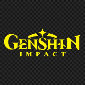 HD Genshin Impact Game Yellow Logo Transparent Background