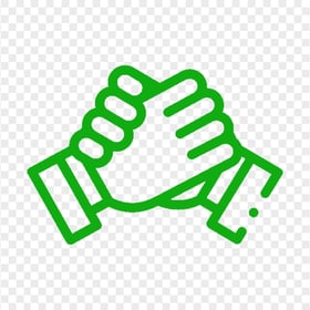 Green Soul Brother Handshake Icon PNG Image