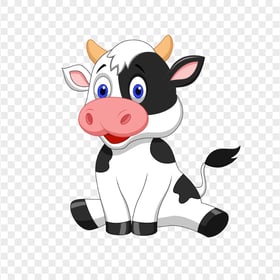 HD Cute Happy Cow Cartoon PNG
