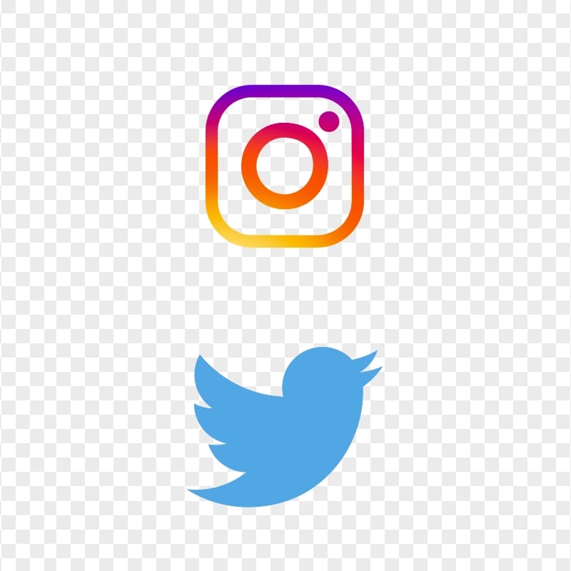 HD Instagram Twitter Vertical Logos Icons PNG | Citypng