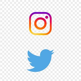 HD Instagram Twitter Vertical Logos Icons PNG
