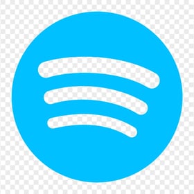 HD Spotify Blue Logo Symbol Icon PNG