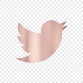 HD Rose Gold Twitter Bird Logo Icon PNG