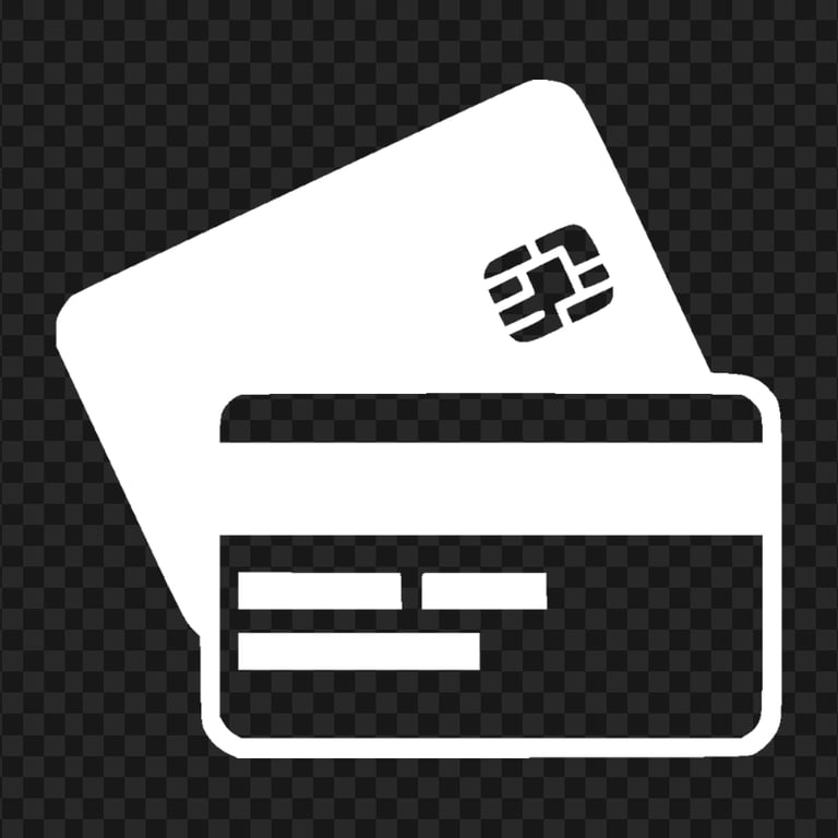 Credit Card Payment White Icon HD PNG