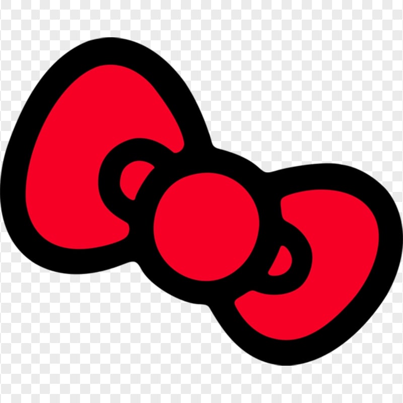 Hello Kitty Adorable Bow Tie Red Ribbon Transparent PNG Citypng