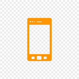 HD Orange Cell Phone Icon Transparent PNG