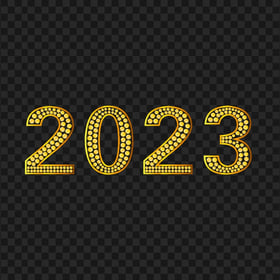 2023 Gold Diamond Text Numbers HD PNG