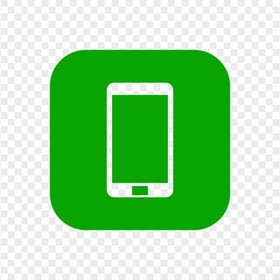 HD Green Square Modern Smartphone Icon Transparent PNG
