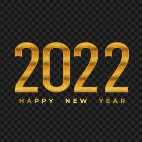 HD Gold Luxury 2022 With Happy New Year Wish PNG