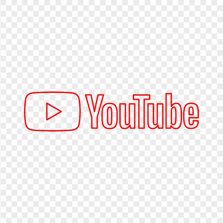 HD Youtube YT Red Outline Logo PNG