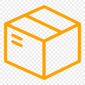 Orange Package Shipping Delivery Box Parcel Icon Transparent Background