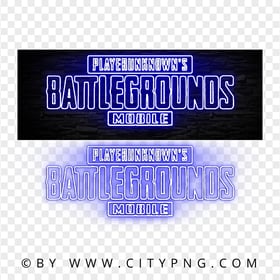 HD Player Unknown Battlegrounds PUBG Blue Light Neon Logo PNG