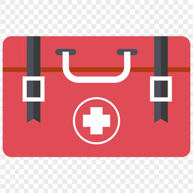 Flat Medical Red First Aid Bag Computer Icon