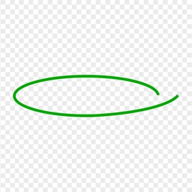 Green Marker Sketch Oval Circle PNG
