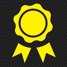 Yellow Medal Ribbon Icon Transparent Background