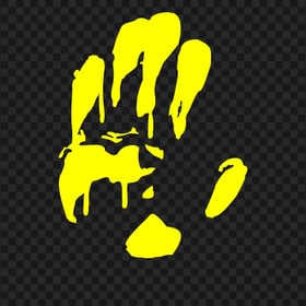 HD Yellow Hand Print Silhouette Clipart PNG