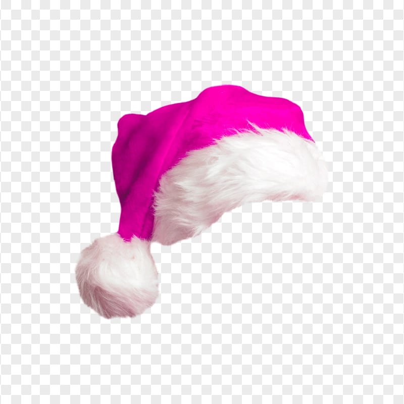 HD Cute Real Pink Christmas Santa Claus Hat PNG