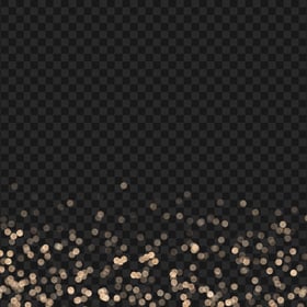 Gold Glitter Overlay Bokeh Effect PNG Image