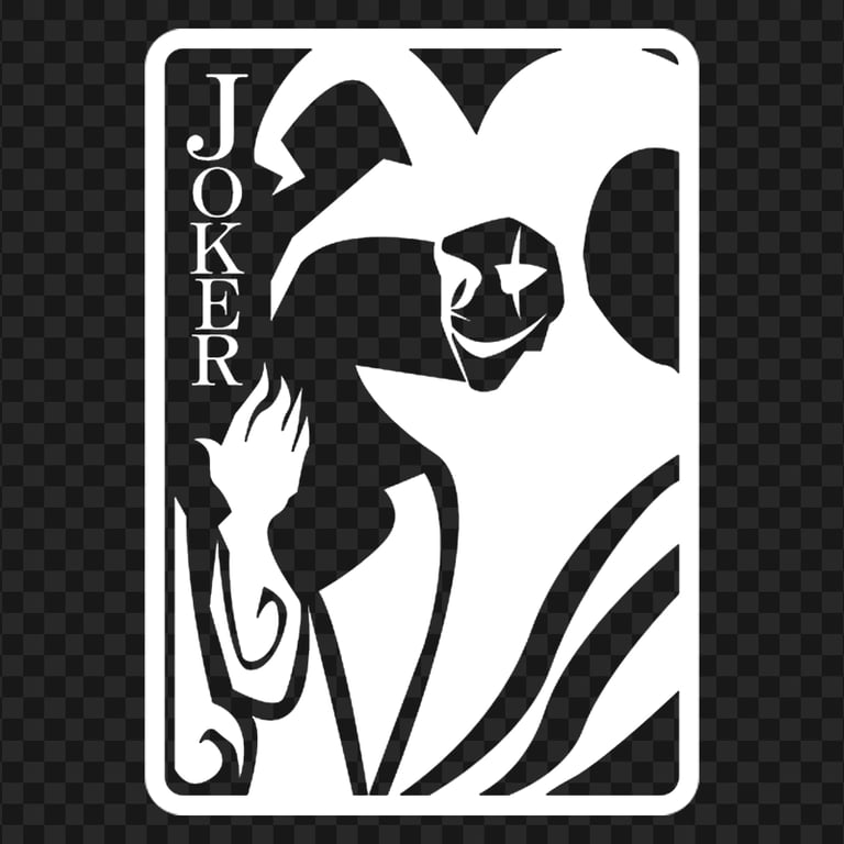 Batman Joker White Card Silhouette