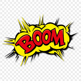 HD Boom Comic Cloud Explosion Expression PNG