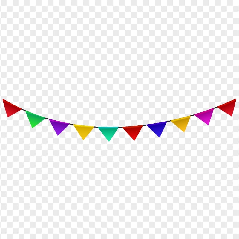 Colorful Bunting Pennant Banner PNG