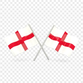 Two England Crossed Flags Icon PNG