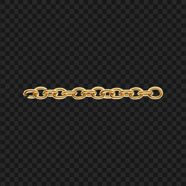 Gold Chain Border Illustration PNG