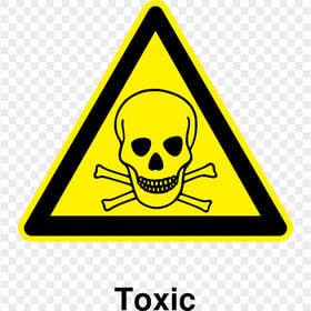Toxic Hazard Yellow Skull Sign Death Warning