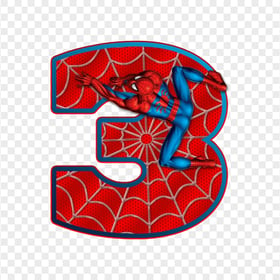 HD Spider Man Number Three 3 PNG
