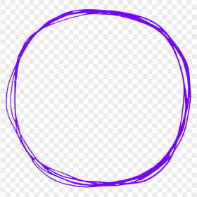 Doodle Pencil Sketch Drawing Purple Circle FREE PNG