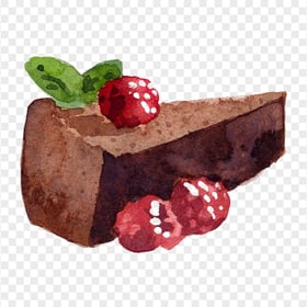 HD Watercolor Christmas Pudding Piece PNG