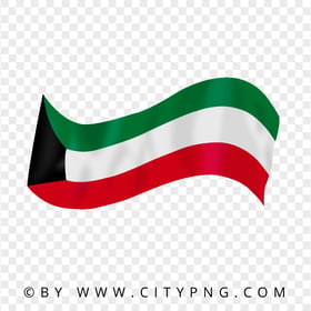 Kuwait Waving Illustration Flag PNG Image