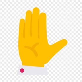 Raised Stop Hand Emoji Vector Clipart PNG