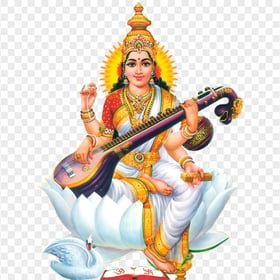 Saraswati Mata Sign Symbol Hindi Woman Guitar