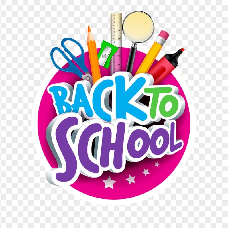 HD Back To School Cartoon Illustration Logo PNG