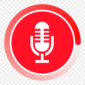Red Microphone Sound Recording Icon