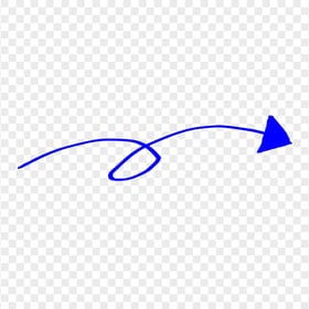 HD Dark Blue Line Art Drawn Arrow Pointing Right PNG