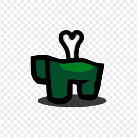 HD Crewmate Among Us Green Character Bone PNG