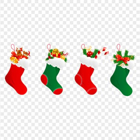 Hanging Cartoon Christmas Stocking PNG