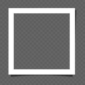 PNG White Squared Image Picture Frame With Shadow